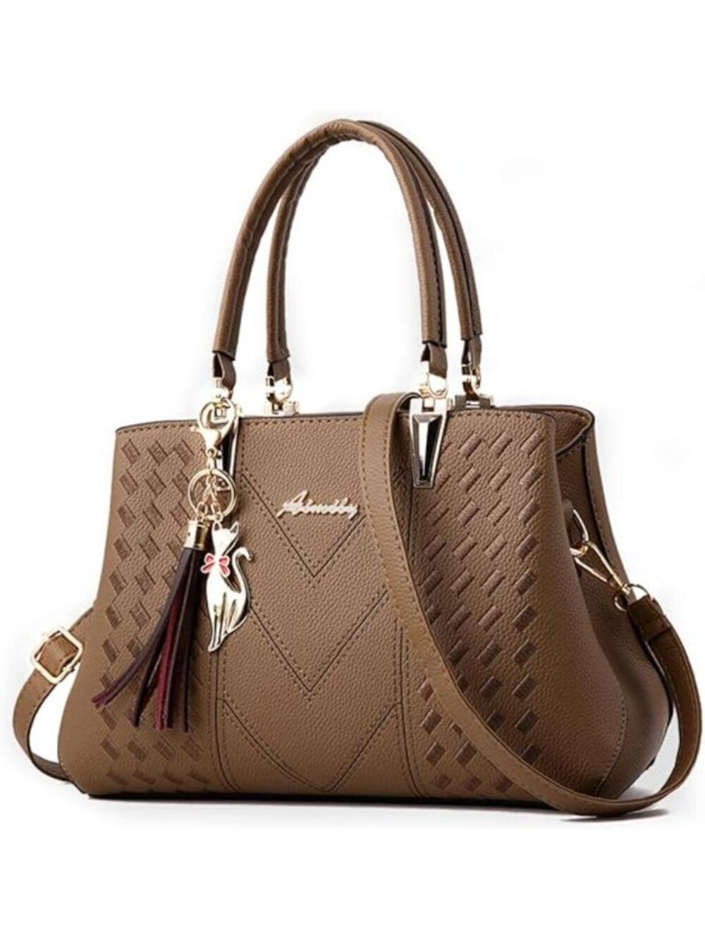 Women's 1-dark Khaki Shoulder Bag Ladies Satchel Messenger Tote Bag Purses